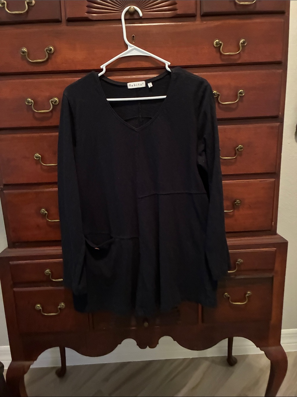 Habitat Black V-Neck Tunic Top